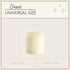 Melt Candle Pillar Candles, 3 Pack Unscented for Home, Church, Weddings, 3" x 3", Ivory