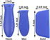Silicone Hot Handle Holders, 3-Pack Mix (Blue)