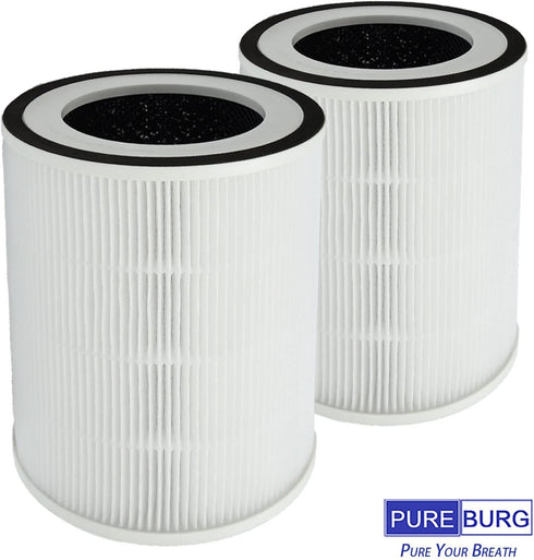 PUREBURG Replacement Filter for Afloia KILO, KILO PRO, KILO PLUS, MIRO & MIRO PRO Air Purifier, 2-Pack H13 HEPA