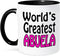 3dRose World s Greatest Abuela Mug, Pink, 11 oz, Black