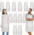 Dwrttow 12 Pack Bib Apron,White Aprons Bulk,Unisex Plain Bib Aprons with 2 Pockets,Blank