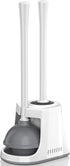 Heavy Duty Toilet Plunger and Brush Set, 2-in-1 Toilet Brush and Plunger Combo with Ventilated Holder, Bowl Brush for
