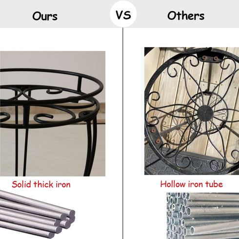 11.8 inches (18.9 INCHES Diameter Tall Metal Plant Stand for Indoor or Outdoor,Heavy Duty Flower Pot Stand Rack Holds