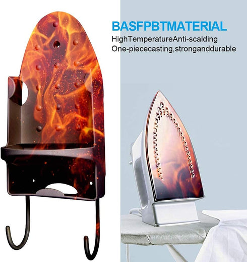Ironing Board Hanger - Wall Mount Iron Holder Rack for Household Bathroom Shelf - Fits Max 5 inch Width