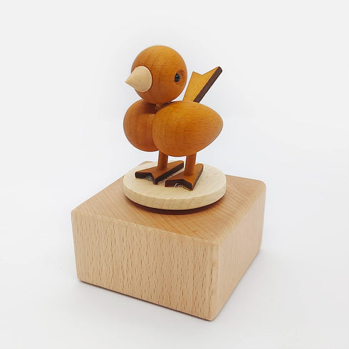 Cute Little Bird Mini Music Box, Wooden Mechanical Music Box Gift for Boy Girl Friends Singing
