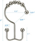 Shower Curtain Hooks Rings – TENOVEL Double Sided Rust Proof Hooks for Bathroom Shower Rods, Brushed Nickel, Set of 12