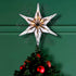 Kurt Adler 10-Light Capiz and Wire Snowflake Christmas Treetop, 10-Inch, Silver