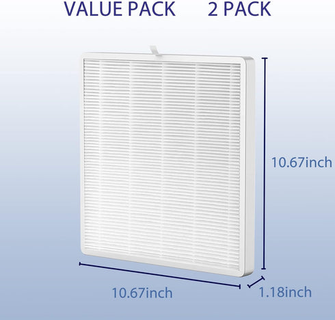 E-300L True HEPA Replacement Filter for MOOKA Air Cleaner Purifier - 2 Pack for Large Room