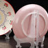 12 Pack 4 Inch Clear Plastic Easels, Plate Holders for Displaying Pictures at Weddings, Home Decoration, Birthdays