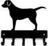 Labrador Retriever Key Holder & Dog Leash Hanger for Wall, Large 9 inch Wide with 5 Hooks, Made in USA