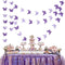 BEISHIDA 5Pcs Purple Lavender Butterfly Paper Garland, Hanging Decorative Banner for Halloween Home Decor, Birthday