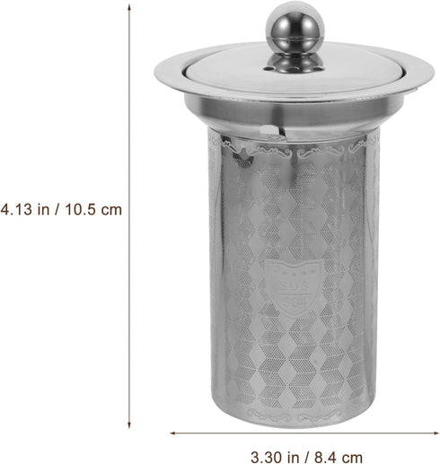 HEMOTON Tea Infusers for Loose Tea, 2Pcs Stainless Steel Strainers, Fine Mesh Steeper, Tea Basket Insert