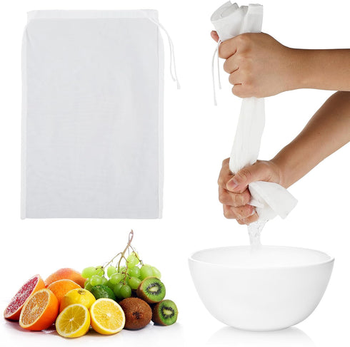 WLLHYF 4 Pack Nylon Nut Milk Bag 8 12 Inches Fine Mesh Cheese