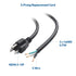 Cable Matters 2-Pack 14AWG 3-Prong Power Cord Replacement, Appliance Cord 10ft