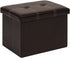 B FSOBEIIALEO Folding Storage Ottoman Cube, Faux Leather Footrest Seat Coffee Table,