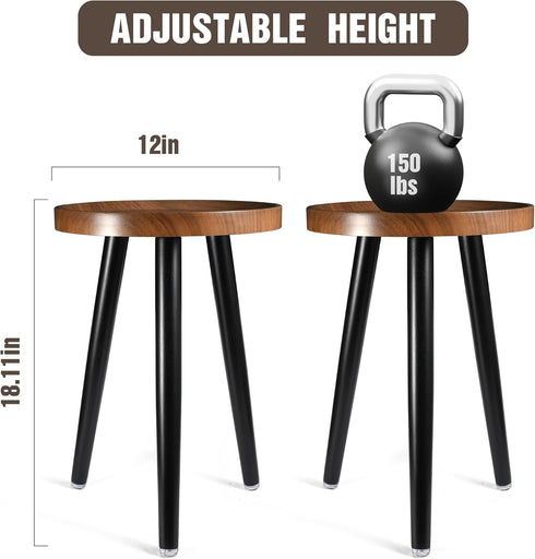 12"x18") KGPLOME Indoor Plant Stand,Wood Mid Century Plant Table in Walnut Finish,Tall Plant Stand for Flower