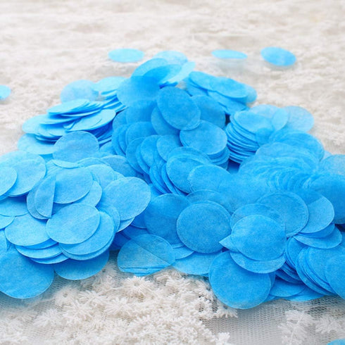Blue Confetti 1 inch Tissue Paper Circles for Balloons or Table Party Decoration, 5000 pcs