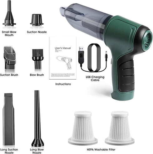 Portable Vacuum Cleaner Cordless, Handheld Mini 10000Pa Powerful Suction, Rechargeable Dust Buster for Auto, Computer,