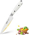 5 inch Paring Knife, German 1.4116 Stainless Steel Peeling Knife with White ABS Handle, Gift Box Included