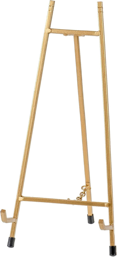 Red Co. 13” Tall Gold Modern Metal Tripod Plate Stand and Art Holder Easel