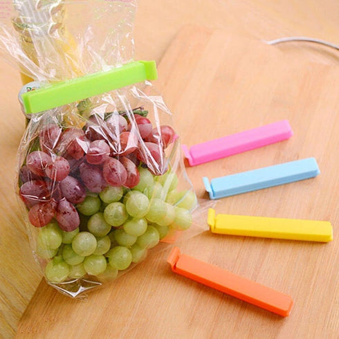 10Pcs 7Cm Plastic Sealing Clips - Bag Clamp for Food and Snack Bags, Portable Home Storage