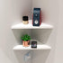 evron Point,Set 2 Corner Mounting Shelf,Easy to Install Wall Corner Shelf,Aluminum Material Shelves with Bendable