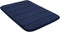 Navy Blue Memory Foam Bath Mat - Soft and Absorbent Non-Slip Rug for Kitchen or Bathroom (17" x 24")