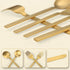LAZAHOME 20-Piece Gold Silverware Set for 4, Stainless Steel Flatware Cutlery Set, Matte Finished, Dishwasher Safe