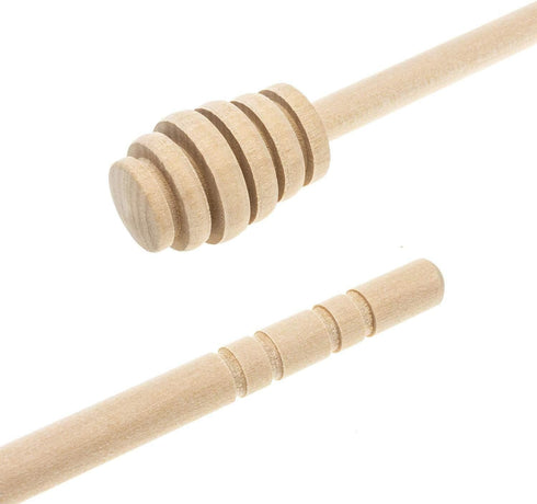 4 Pcs Wooden Honey Mixing Stirrer Sticks, 6.3 Inches Honey Dipper for Collecting and Dispensing Jam
