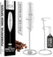Powerful Handheld Milk Frother with Stand, Double Whisk Electric Foam Maker, Mini Blender for Coffee, Latte, Matcha