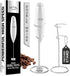 Powerful Handheld Milk Frother with Stand, Double Whisk Electric Foam Maker, Mini Blender for Coffee, Latte, Matcha
