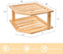 Bamboo Corner Shelf for Cabinet, Plate Organizer for Kitchen and Bathroom Countertop (2pc)