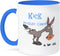 3dRose Kick Prostate Cancer In The Ass Awareness Ribbon Design - Two Tone Blue Mug, 11oz