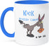 3dRose Kick Prostate Cancer In The Ass Awareness Ribbon Design - Two Tone Blue Mug, 11oz