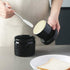 Elegant Black Porcelain Butter Keeper Crock with Water Line for Soft Butter