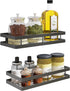 Spice Rack Organizer Wall Mount, 10" Hanging Black Spice Organizer Shelf, Farmhouse Seasoning Organizer for Kitchen