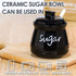 12 Porcelain Sugar Bowl with Lid and Spoon, Ounces Ceramic Sugar Storage Jar, Sugar Container for Home and Kitchen