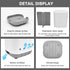 Bathroom Toothbrush Holder, Grey Plastic Detachable Organizer Caddy with 3 Slots for Electric Toothbrush and Toothpaste