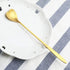 Falytemow 8pcs Gold Heart Shape 304 Stainless Steel Spoons for Coffee, Tea, Dessert, Mixing