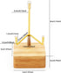 4 Pcs Rock Display Stand with Wooden Base Adjustable Metal Arm Display Stand Easel Crystal Display Stand Small Rock Collection Display Mineral Display Easel for Geodes Stones Slices