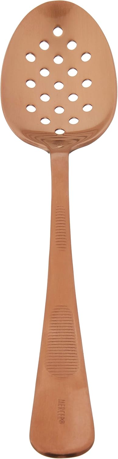Mercer Culinary 18-8 Stainless Steel Plating Spoon, 7-7/8 Inch, Rose Gold Finish