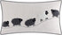 JWH Decorative Animal Embroidery Sheeps Pillow Cover, Cotton Lumbar Cushion for Sofa Couch Bed, 12x20 Inch White and