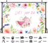 115 Pcs Let's Par Tea Party Supplies, 5x3 FT Floral Tea Time Photography Backdrop, Arch Garland Kit