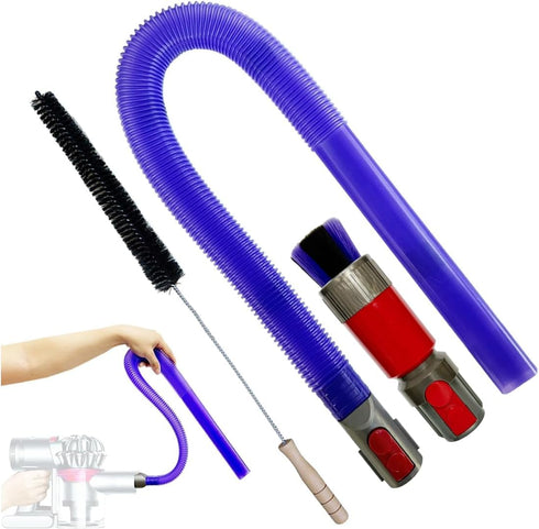 Dyson V7 V8 V10 V11 V15 Vacuum Accessories & Attachment - Traceless Dust Brush, Dryer Vent Cleaner Kit, Flexible