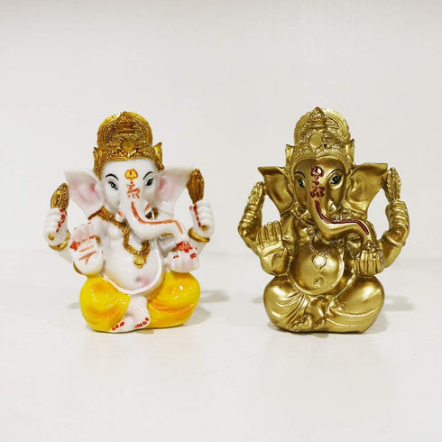 BangBangDa Indian Ganesh Idol Car Dashboard, Hindu Ganesha Statue for Yoga Zen Meditation Room Decor