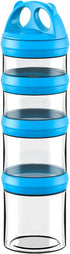 4 31oz SELEWARE Portable Stackable Food Storage Containers for Snacks Formula Powder and Drinks Twist Lock System