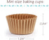 LotFancy Mini Natural Cupcake Liners, 500Pcs Small Cupcake Wrappers, Greaseproof Paper Muffin Baking Cups, No Smell, Unbleached by LotFancy