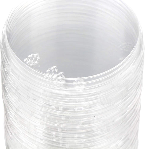 Beasea Aluminum Foil Cups with Lids, 100pcs Disposable Plastic Souffle Cup for Baking