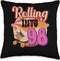 In-line Skates Towards 1928 Throw Pillow, 16x16, Multicolor Rolling Into 98