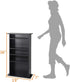 5 Nova Microdermabrasion Tier DVD cd Storage DVD Shelf Adjustable Bookshelf Bookcase Media Storage Organizer Cabinet
